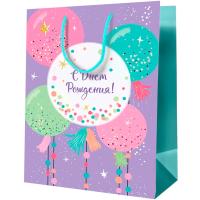 Пакет подарочный 18*23*10см "Воздушные шары" ламинир. MESHU /Рельеф