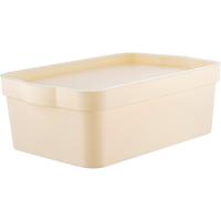 Ящик д/хранения 6л Keeplex Happy с крышкой топлёное молоко LA5124 /10шт/ПР