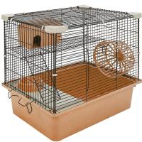 Клетка д/грыз №1 РПК57 2-х эт укомплектованная 42*30*40см бежевая/Евро