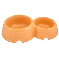 Миска двойная пластик д/кошек и собак 150/250мл бежевый/2311/Дарэлл