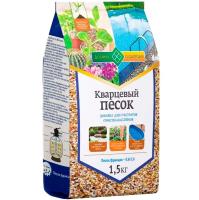Песок кварцевый 1,5кг фракция 0,8-2мм Долина плодородия 