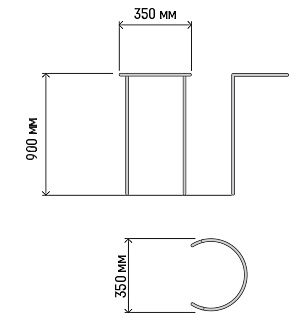 Кустодержатель малый (6шт) D-35см H-90см полукруг. L-2,5м /1шт/Л