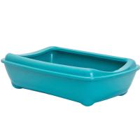 Туалет д/кошек Zoo-M глубокий под наполнитель 43*30*12см бирюза/2906/Дарэлл