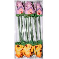 Стикер Домики лилов+желт 24шт FH11028Z