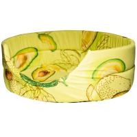 Лежанка овальная стеганая поролоновая хлопок Авокадо 52*46*20см/DONBARON