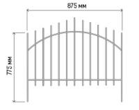 Забор металлический "Вертикаль" 4,37м комп-т (5секций*77,2*87,5см)