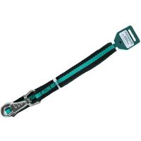 Поводок капрон 20мм*7м черный с зелёной полосой  DONBARON