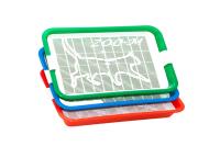 Туалет д/кошек Zoo-M малый с сеткой 24*33*5см серый/2925/Дарэлл