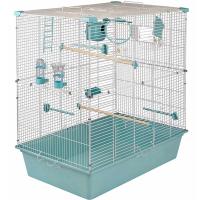 Клетка д/птиц СЕЛЕНА-2 78*48*66,5см разборная (укомплект) бирюз-бел/4681/Дарэлл