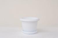 Цветочный горшок Терра  4л белый с поддоном