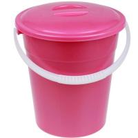 Ведро 5л евро пищевое с крышкой красный 