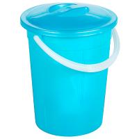 Ведро 5л евро пищевое с крышкой голубой /10шт/Рад