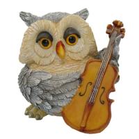 Фигура Копилка Сова-виолончелист  L18W21.5H18см 626464/SK041