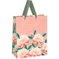 Пакет подарочный 26*32*12см "Flowers" фольга, матовая ламинация MESHU/Рельеф