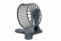 Игрушка для грызунов Колесо D90 Пластик сетка на подставке серый/3090