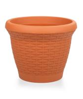 Цветочный горшок Плетение 42л терракот с поддоном