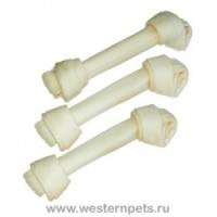 Лакомство для собак Кость узловая белая 20-22см 80-90гр 10шт пакет/1506
