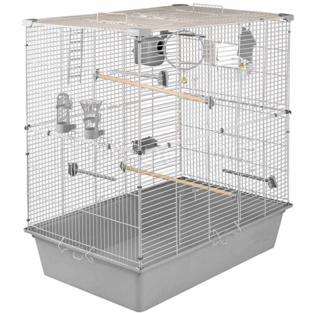 Клетка д/птиц СЕЛЕНА-2 78*48*66,5см разборная (укомплект) св-сер-бел/4681/Дарэлл