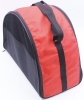 Сумка переноска ЧИП Полукруглая №3 нейлон с сетчатым окном 46*24*32см красная/9048/Дарэлл