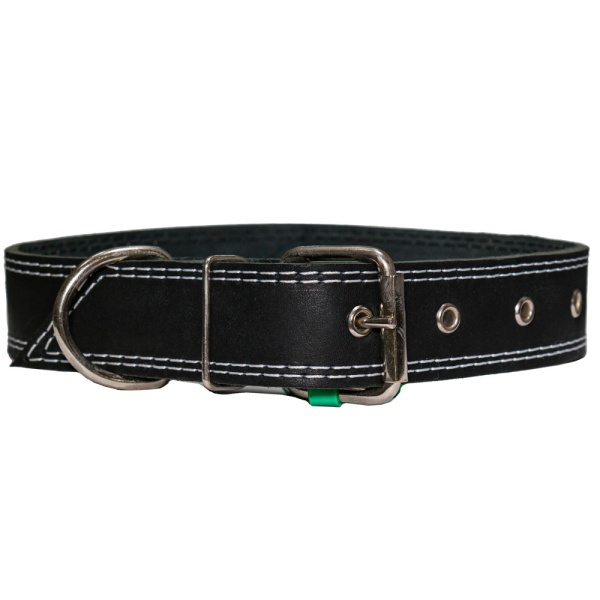 Ошейник кожа черный 1сл 35мм DONBARON