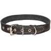 Ошейник кожа 20мм 1слойный прямой с надписью 50-52см/110009