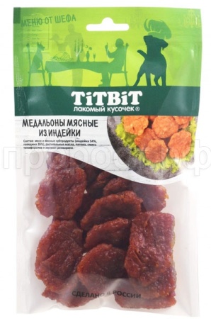 Лакомство для собак  Медальоны мясные из индейки 80гр/22283