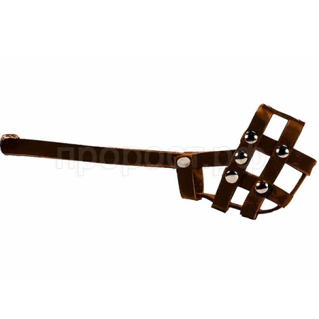 Намордник кожа №(-)1 сетчатый такса коричневый 050115кор/Дарэлл