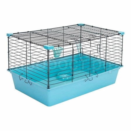 Клетка д/круп. грыз Дарэлл КРОЛИК №4 складная 80*50*43см бирюз/белый/4189/Дарэлл