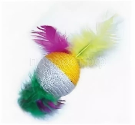 Игрушка для кошек Мяч Индеей 4см 