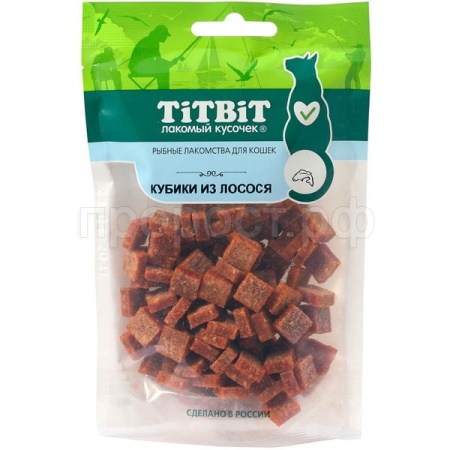 Лакомство К Кубики из лосося 60г/019313