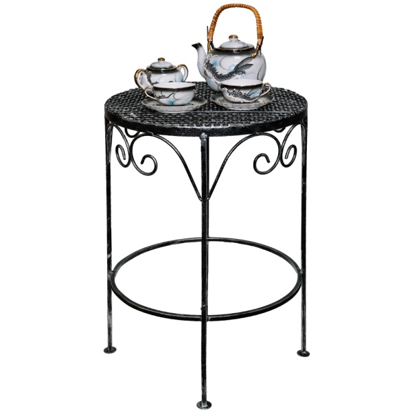 Столик садовый декор ПРОВАНС черный с патиной №3 РЗДИ