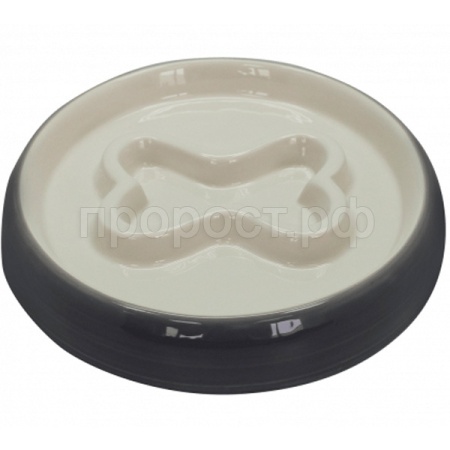 Миска керамика Косточки для медленного поедания 200мл серая/МКР2884/Евро