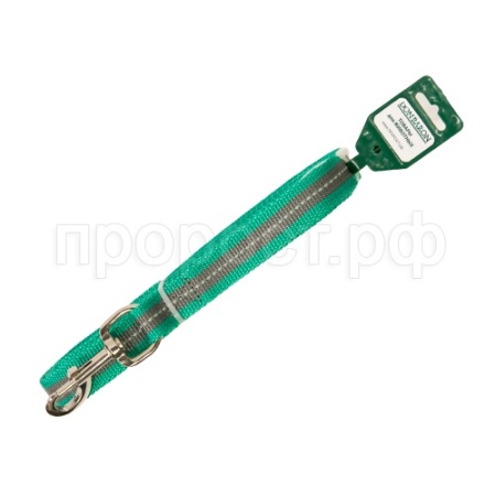 Поводок капрон 25мм*7м зеленый с серой полосой DONBARON
