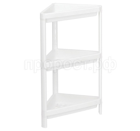 Полка треугольная 3 секции белый М2706 /4шт/М-пласт 