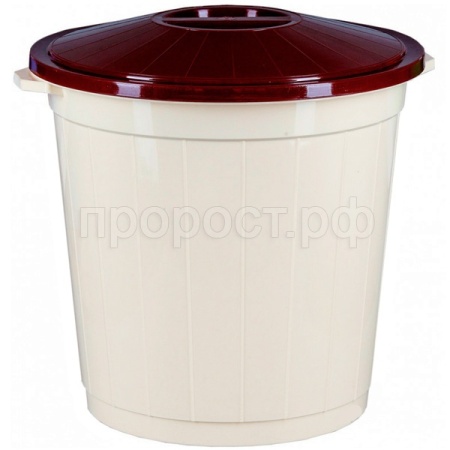 Бак 35л с крышкой слоновая кость 01002 /10шт/Арз