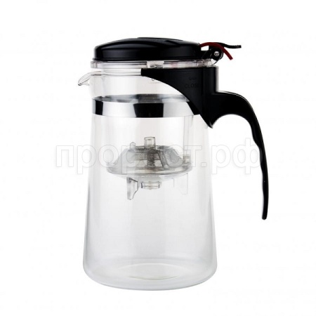 Чайник-заварник 0,6л Кувшин стекло с ситечком AST-006-P-600S /60шт/ASTELL 