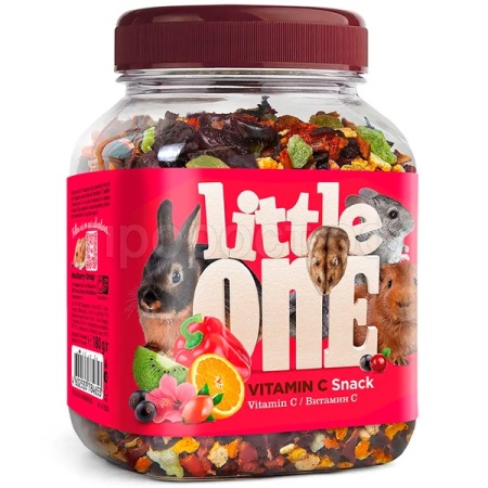 Лакомство д/грыз Литтл Ван Витамин С ягоды, фрукты, овощи 160г банка/6шт/ЧЗ