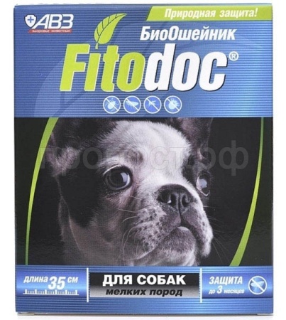 Ошейник Фитодок био для мелких собак против блох и клещей 35см