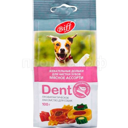 Лакомство С Жевательные дольки Dental мясное ассорти 100г/006139