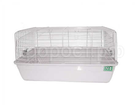Клетка д/круп.грыз (кролик) N1 ДКкR1 с кормушкой для сена 60*36*32см белый/4шт/Евро