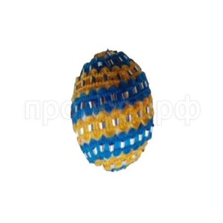 Игрушка для кошек Мяч сине-желтый с серебром 4см/К7577 