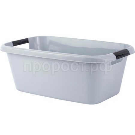 Таз 20л Plast Team Bergen прямоугольный с ручками серый шторм PT1163 /5шт/ПТ