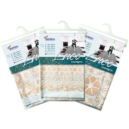 Скатерть столовая 135*180см "Lace" ПВХ 7057-mix 