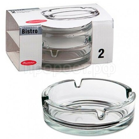 Набор пепельниц круглая  БИСТРО (2шт) 107мм 54036B 