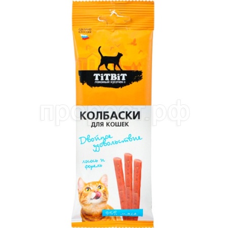 Лакомство К Колбаски Двойное удовольствие с лососем и форелью 45г/026366
