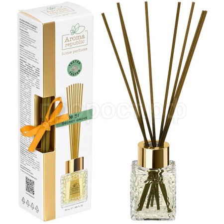 Диффузор д/дома с палочками 50мл Aroma Republic №51 Тайная роща 93824 /12шт /Профит 
