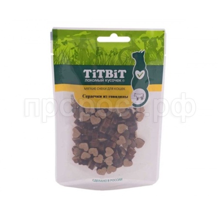 Лакомство К Сердечки из говядины (Мягкие снеки) 40г/020197